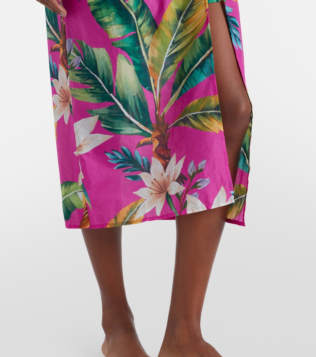 Gonna midi Tropicalia in cotone con stampa | Farm Rio