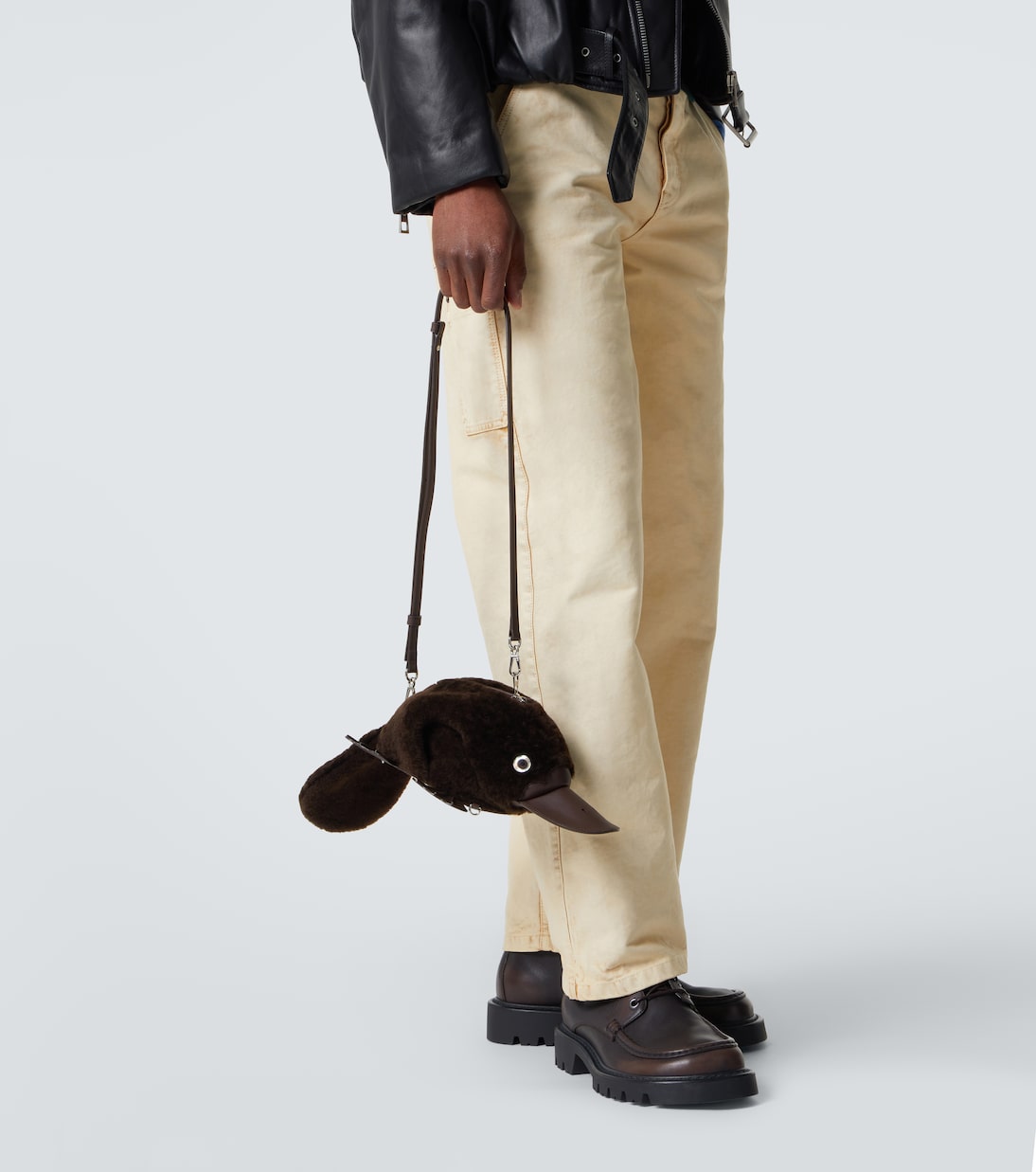 Platypus shearling crossbody bag | Loewe
