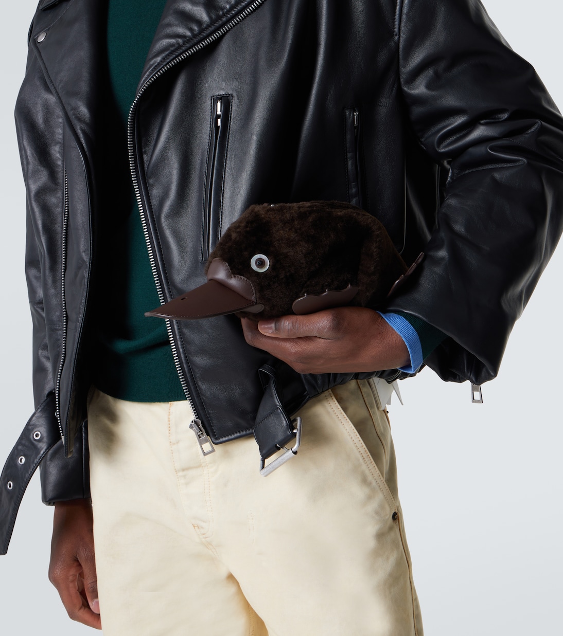 Platypus shearling crossbody bag | Loewe