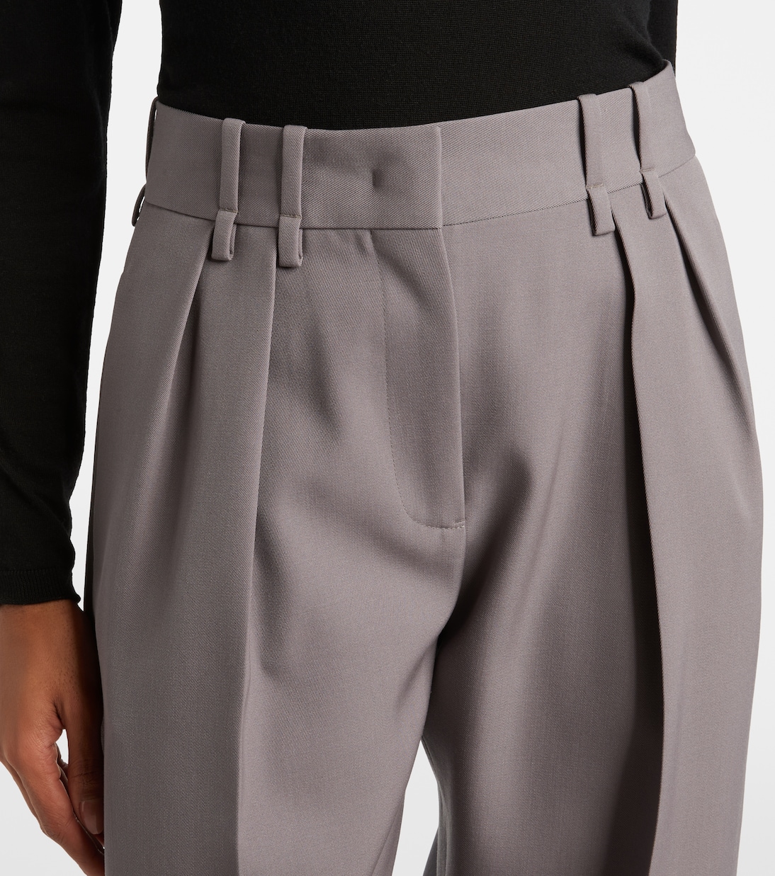 Wool gabardine wide-leg pants | Jil Sander