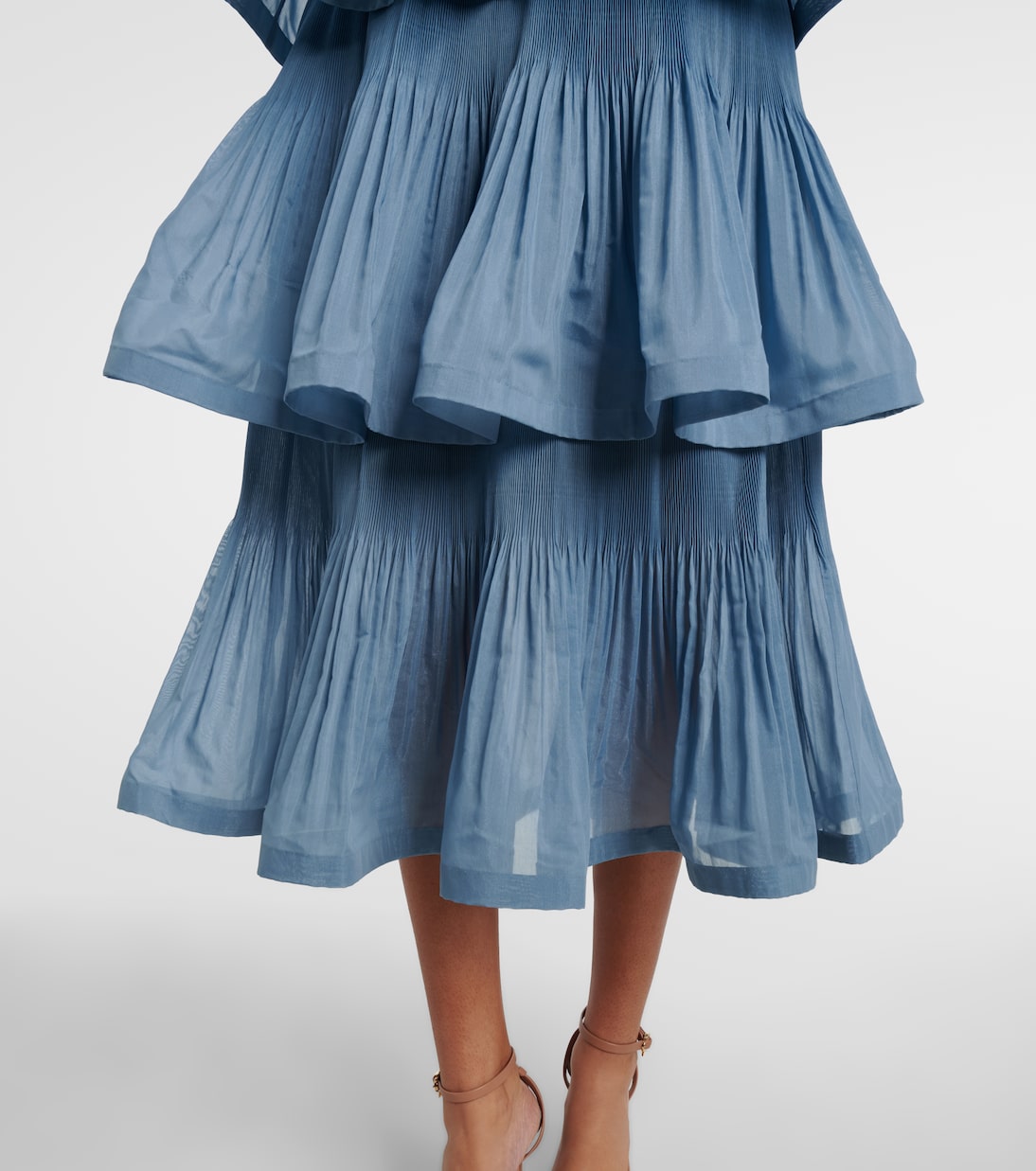 Ruched tiered bustier dress | Zimmermann
