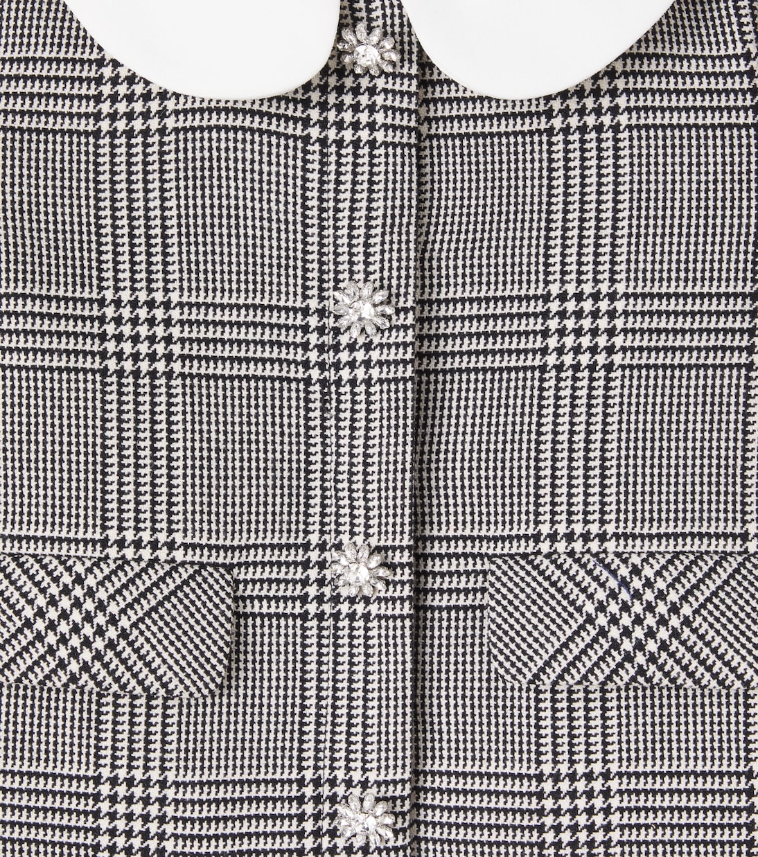 Houndstooth wool-blend jacket  | Self-Portrait Kids