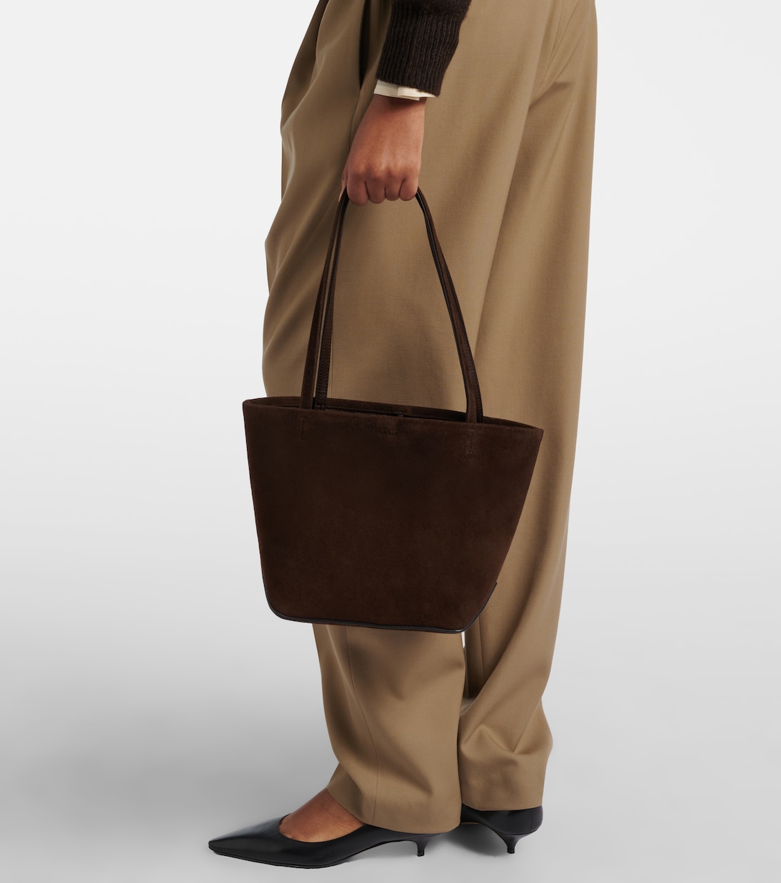 Park Edge Medium suede tote bag | The Row