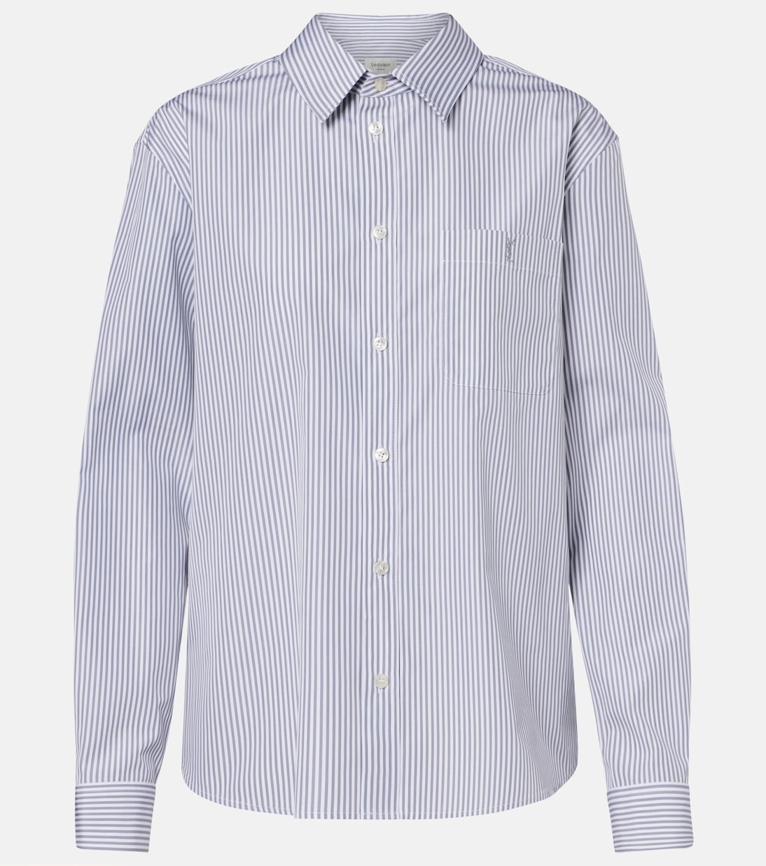 Striped cotton poplin shirt | Saint Laurent