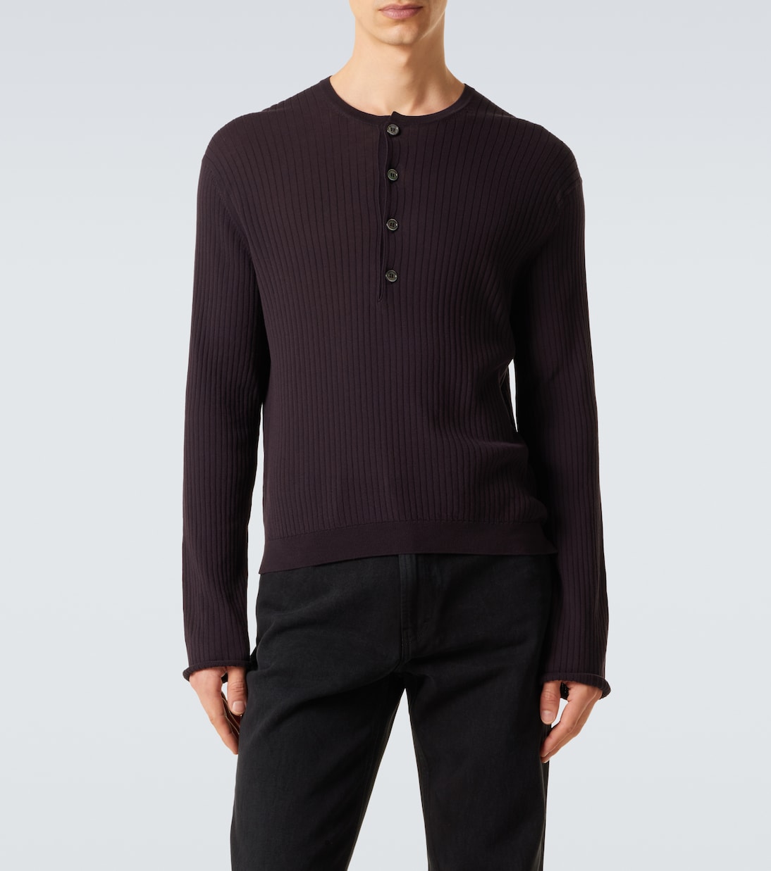 Top Fine Henley in cotone a coste | Our Legacy