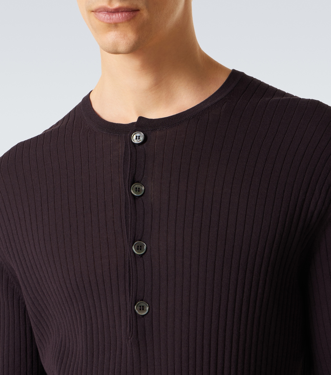 Top Fine Henley in cotone a coste | Our Legacy