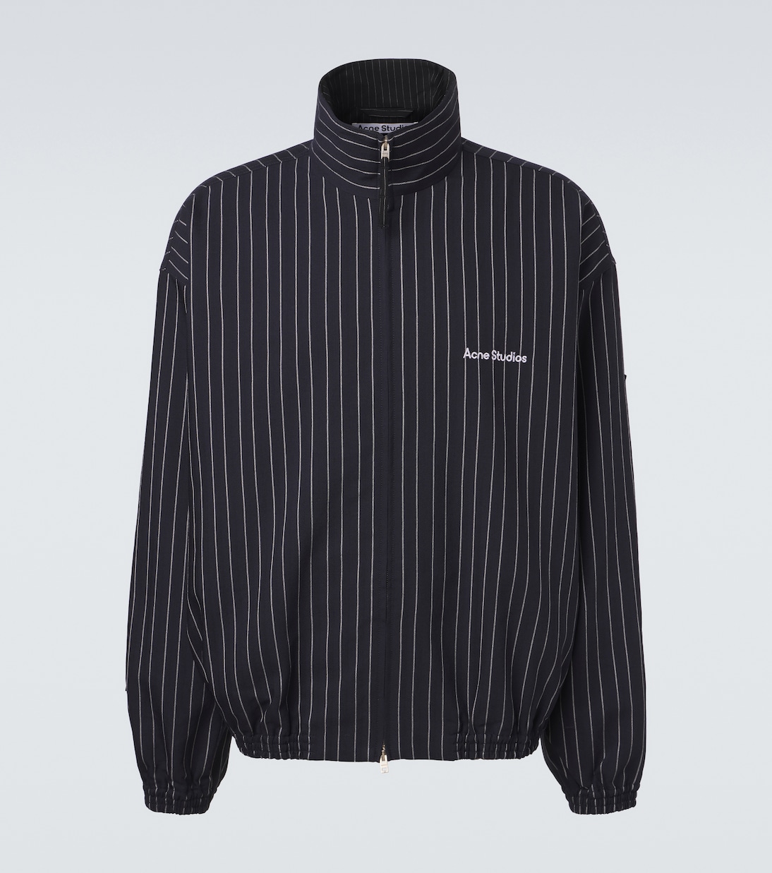 Pinstripe wool and cotton-blend jacket | Acne Studios