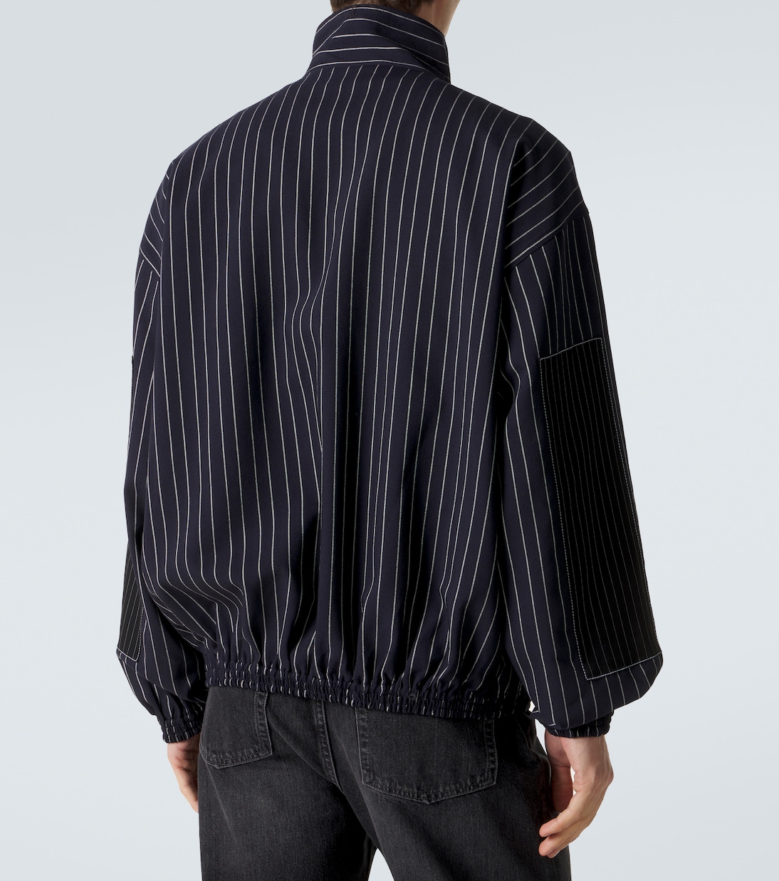 Pinstripe wool and cotton-blend jacket | Acne Studios