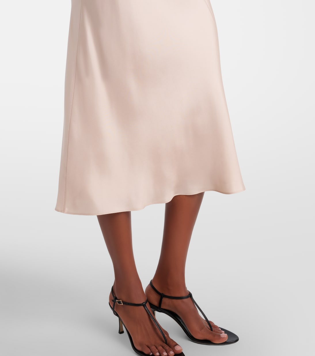 Lace-trimmed silk satin slip dress | Róhe