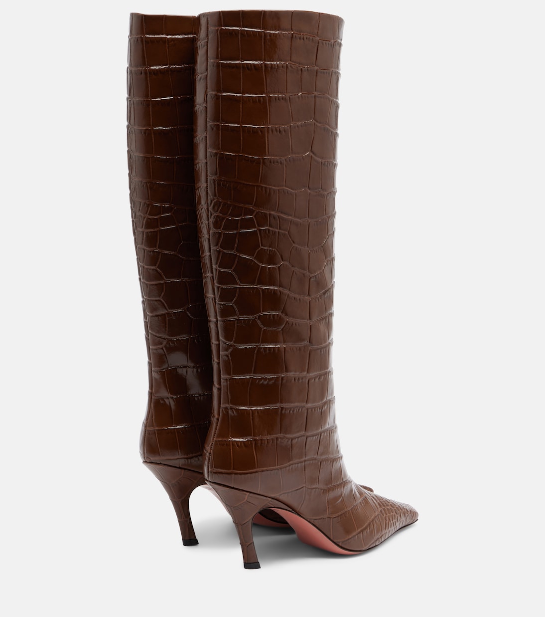 Stiefel Mona aus Leder | Amina Muaddi