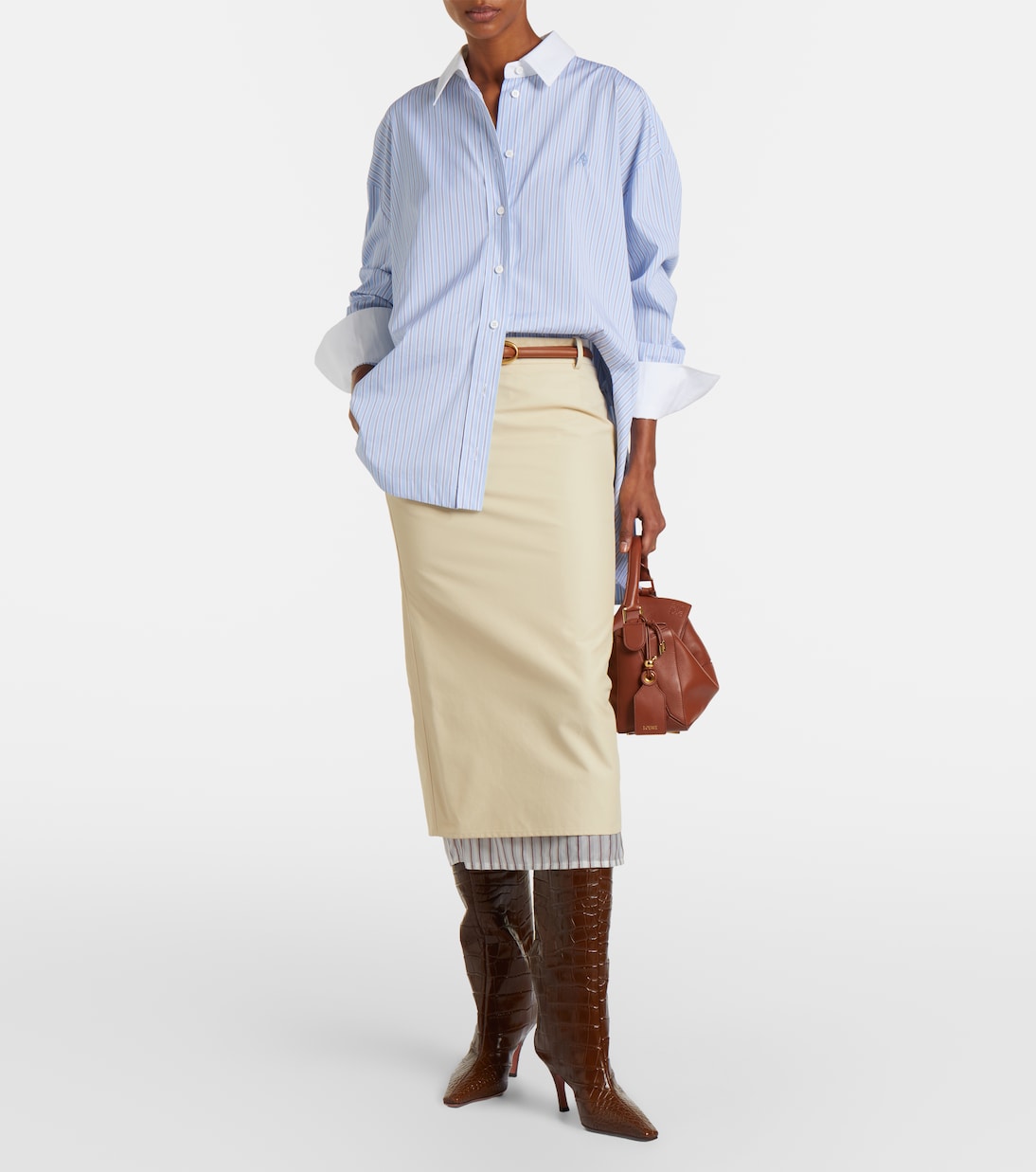 Stiefel Mona aus Leder | Amina Muaddi