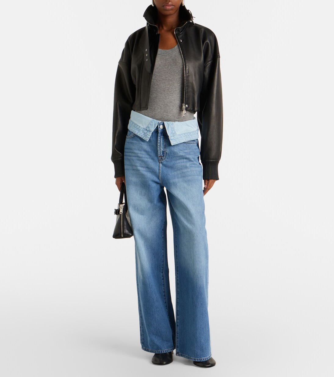 Double Layer Slouchy wide-leg jeans | 7 For All Mankind