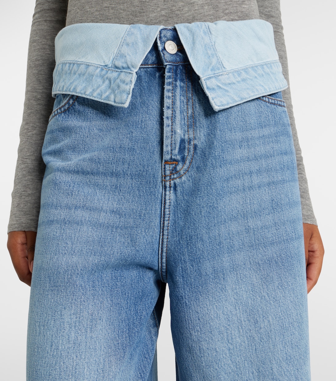 Double Layer Slouchy wide-leg jeans | 7 For All Mankind