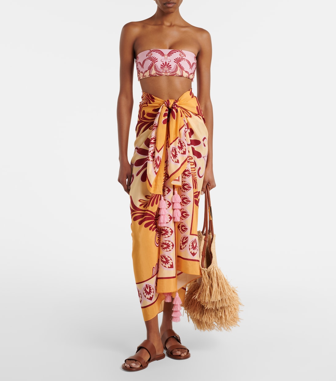 Printed cotton-blend beach cover-up | Farm Rio