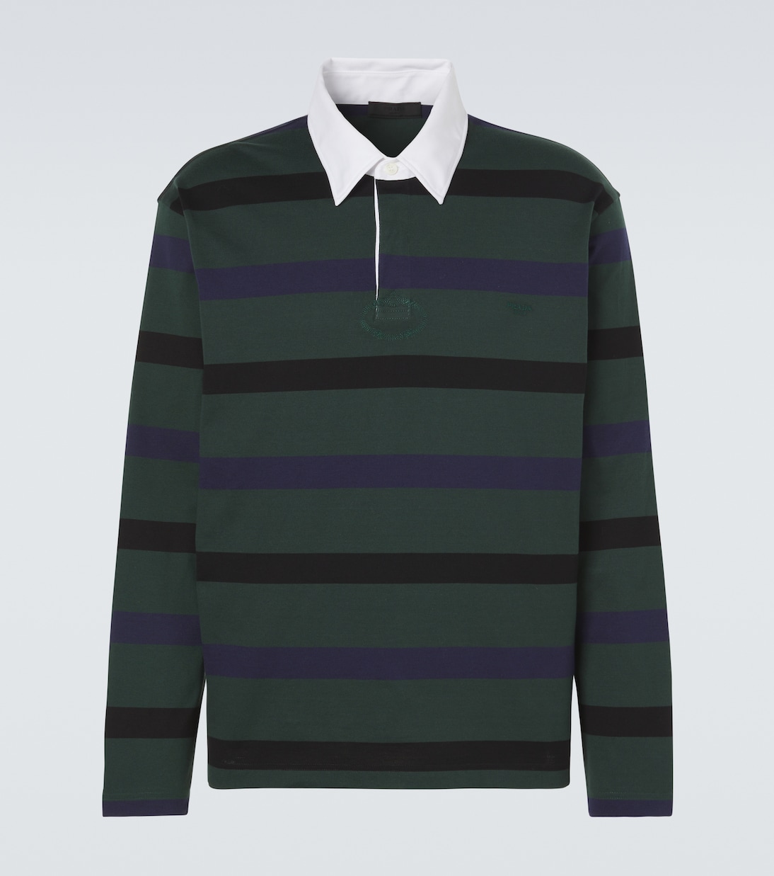 Striped cotton polo shirt | Prada