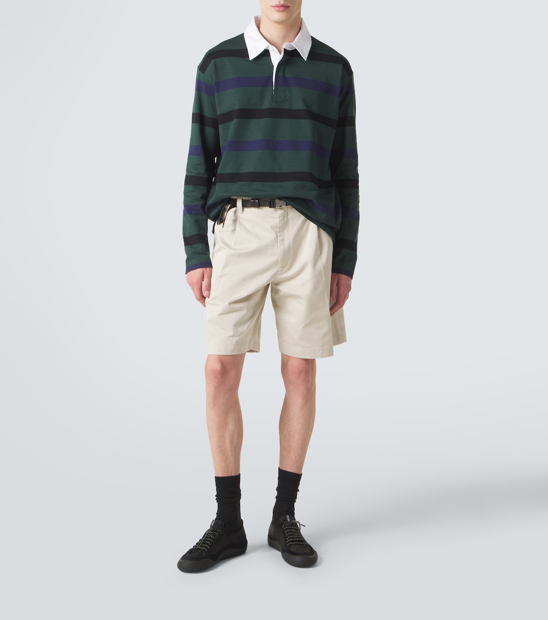 Striped cotton polo shirt | Prada