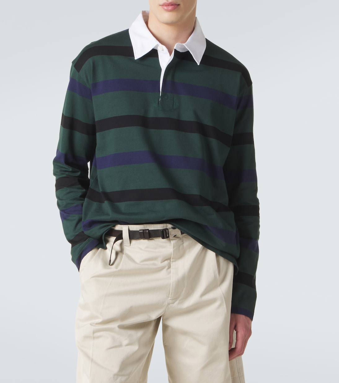 Striped cotton polo shirt | Prada