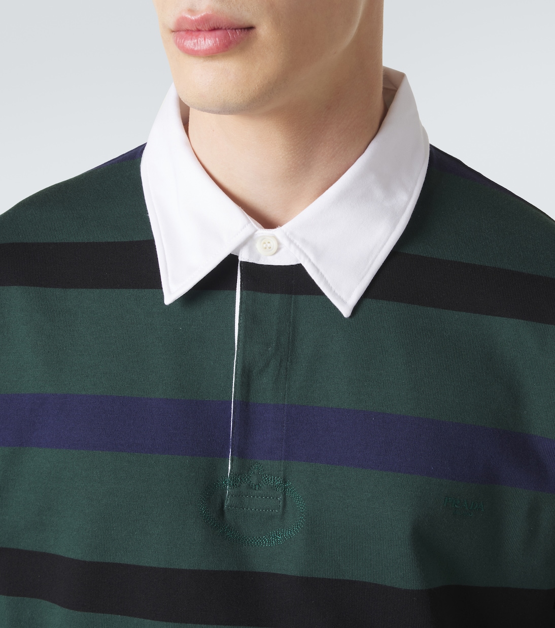 Striped cotton polo shirt | Prada