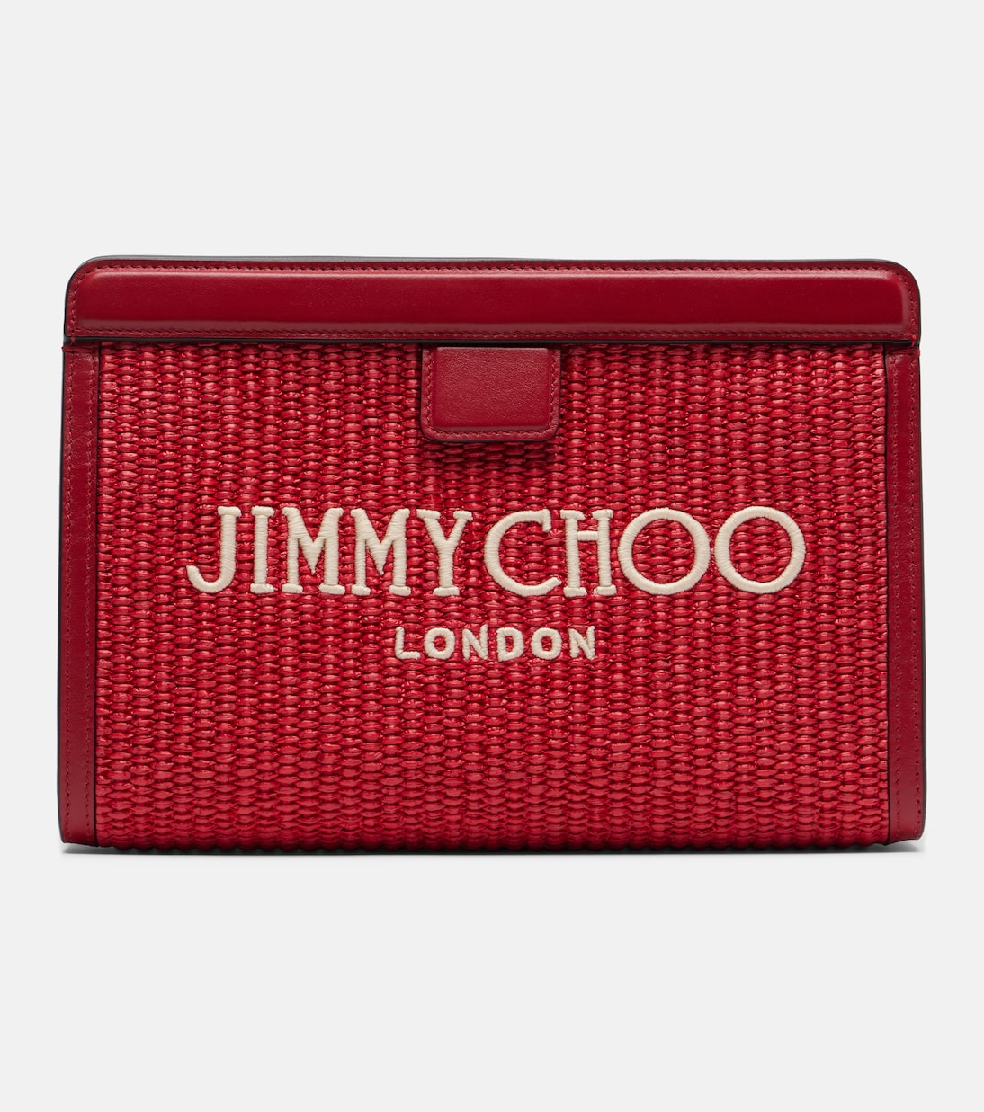 Clutch Avenue Small aus Raffiabast mit Leder | Jimmy Choo