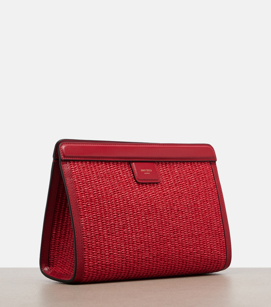 Clutch Avenue Small aus Raffiabast mit Leder | Jimmy Choo