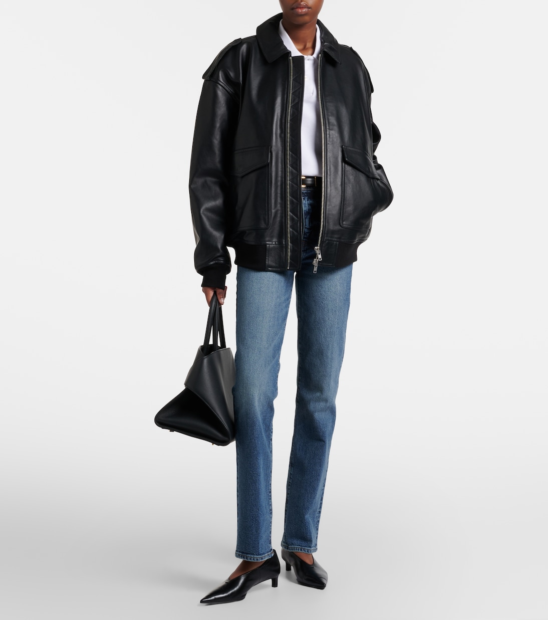 The Ruler distressed straight jeans | Frame