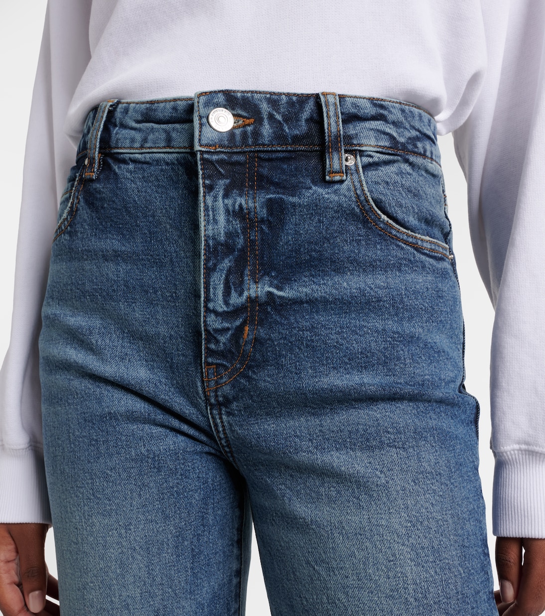 The Ruler distressed straight jeans | Frame