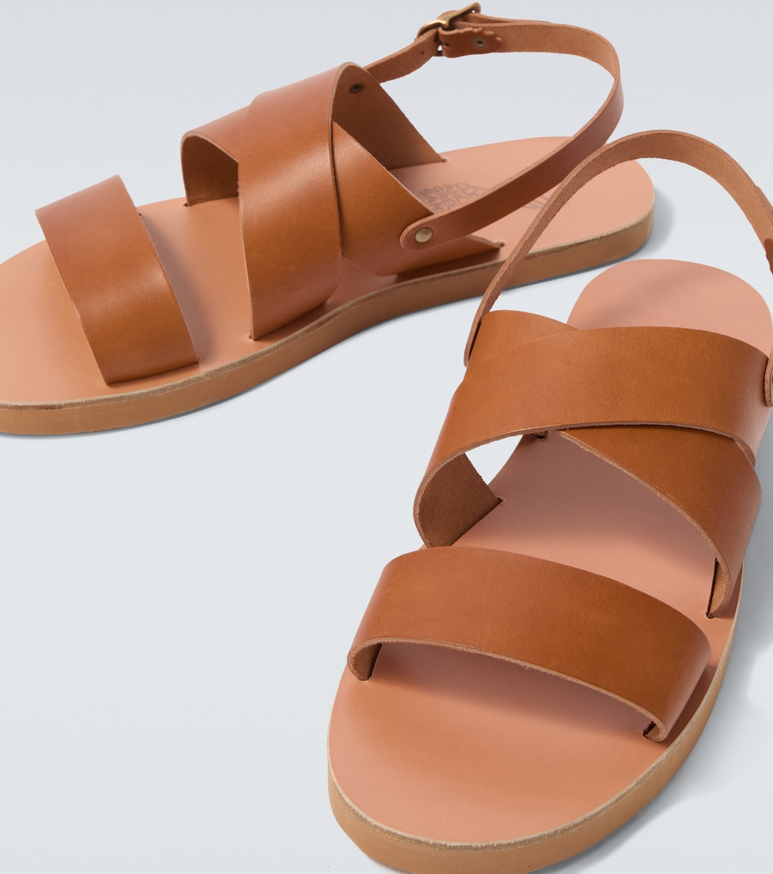 Miltos leather slingback sandals | Ancient Greek Sandals