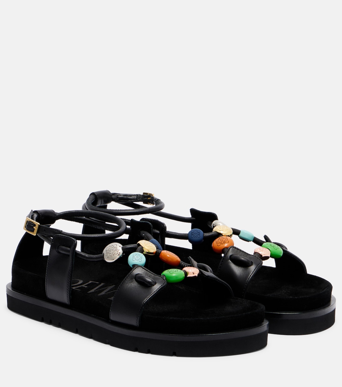 Paula's Ibiza Pebble Beads leather sandals | Loewe