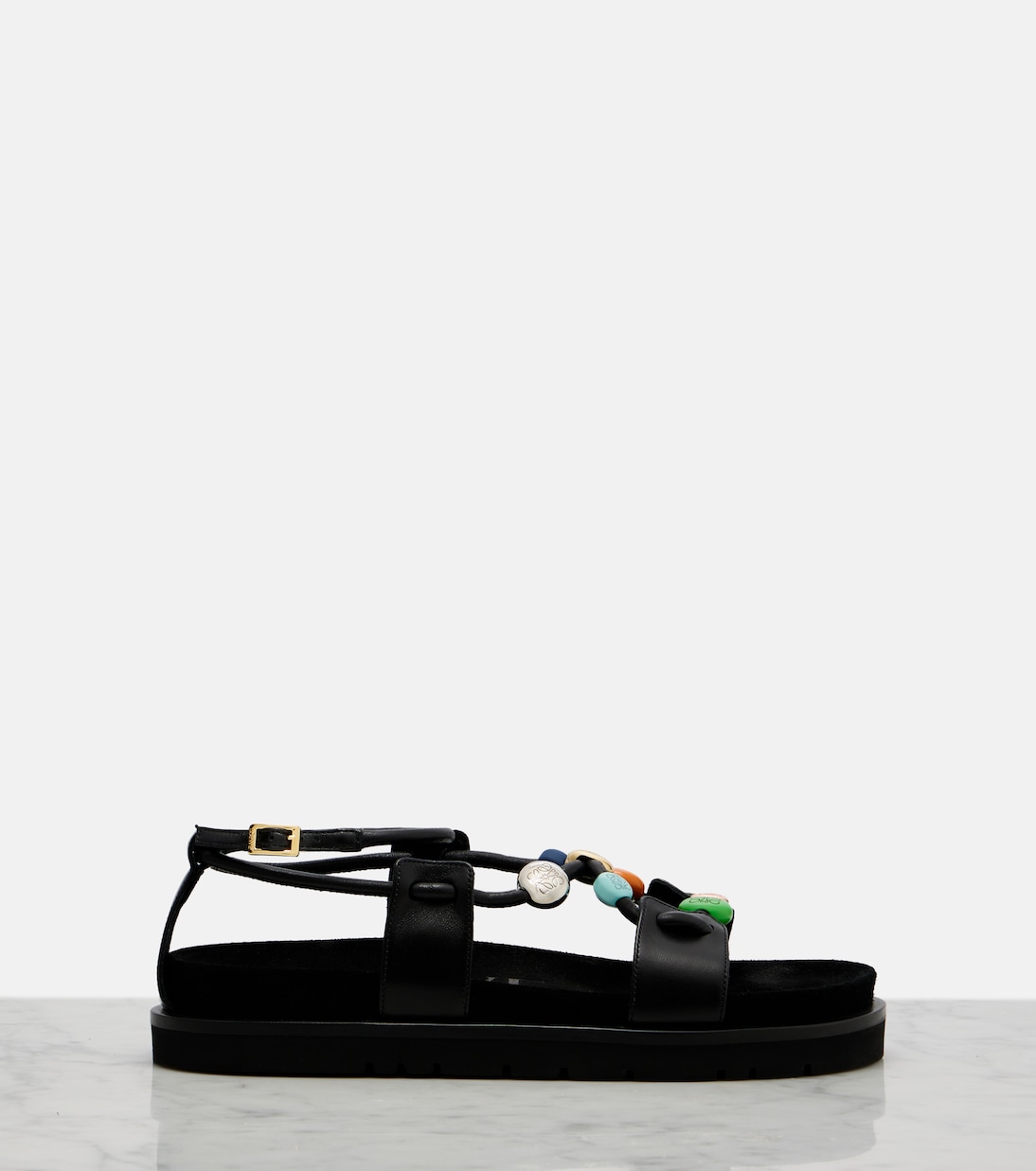 Paula's Ibiza Pebble Beads leather sandals | Loewe