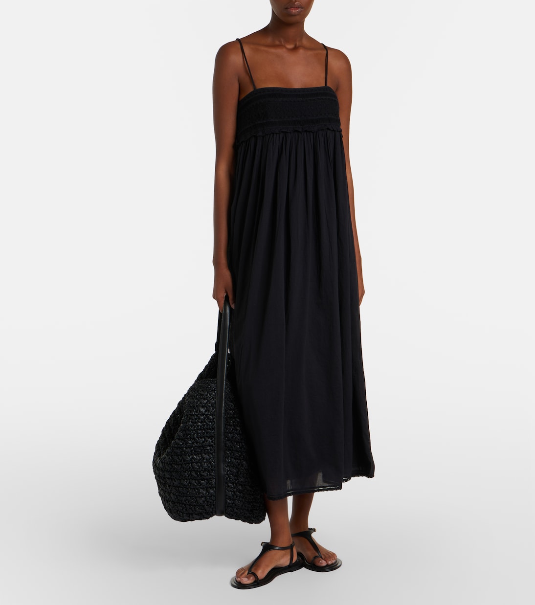 Midikleid Danielle aus Baumwolle und Spitze | Posse