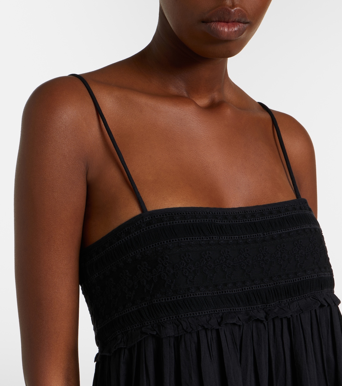 Midikleid Danielle aus Baumwolle und Spitze | Posse