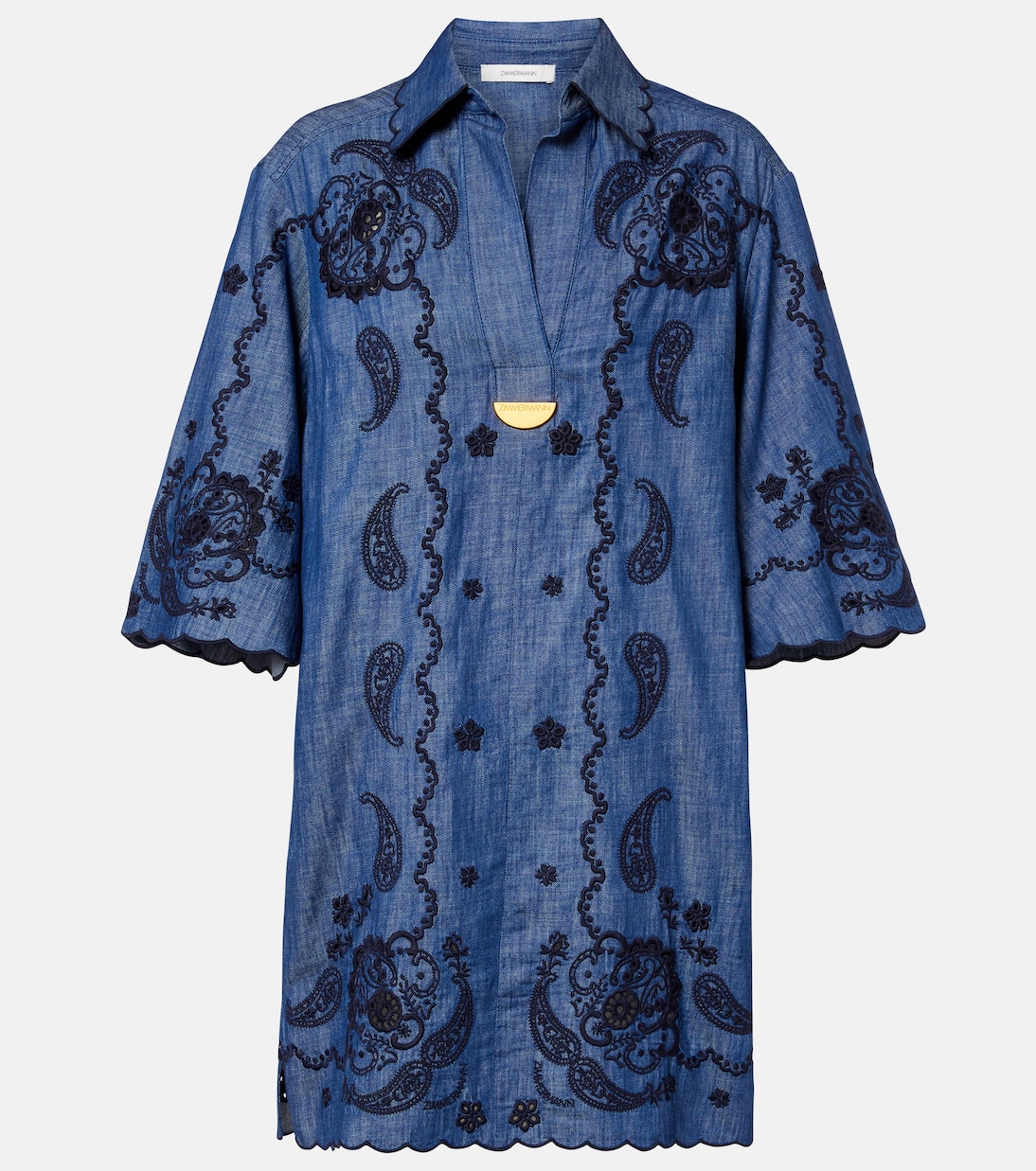Robe en coton à broderie | Zimmermann