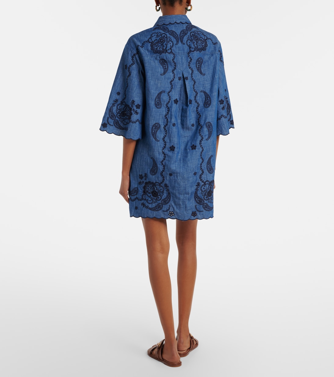 Robe en coton à broderie | Zimmermann