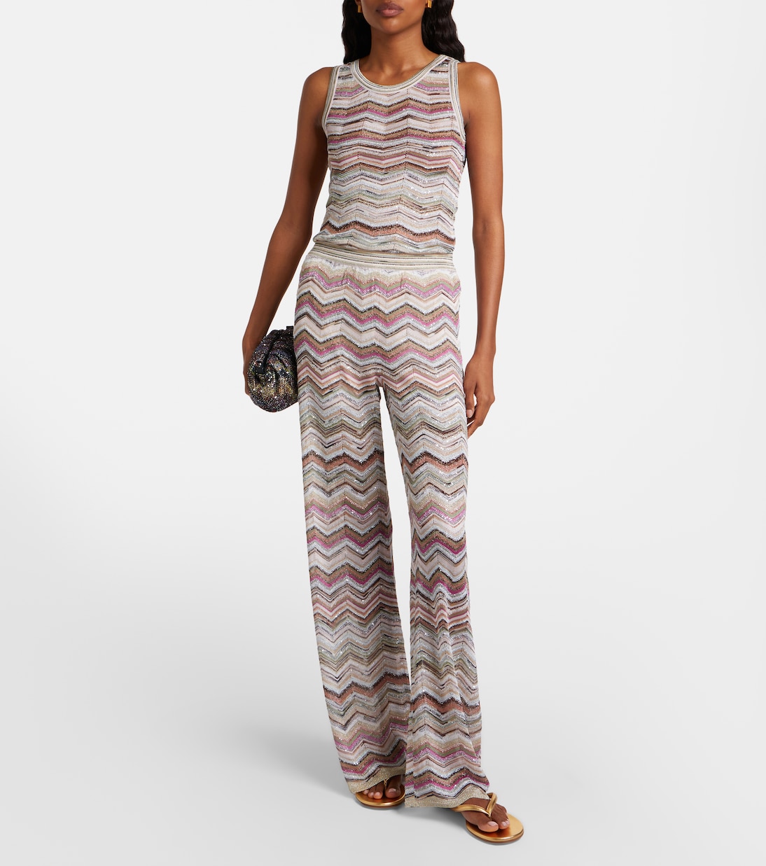 Top de lamé en zigzag con lentejuelas | Missoni
