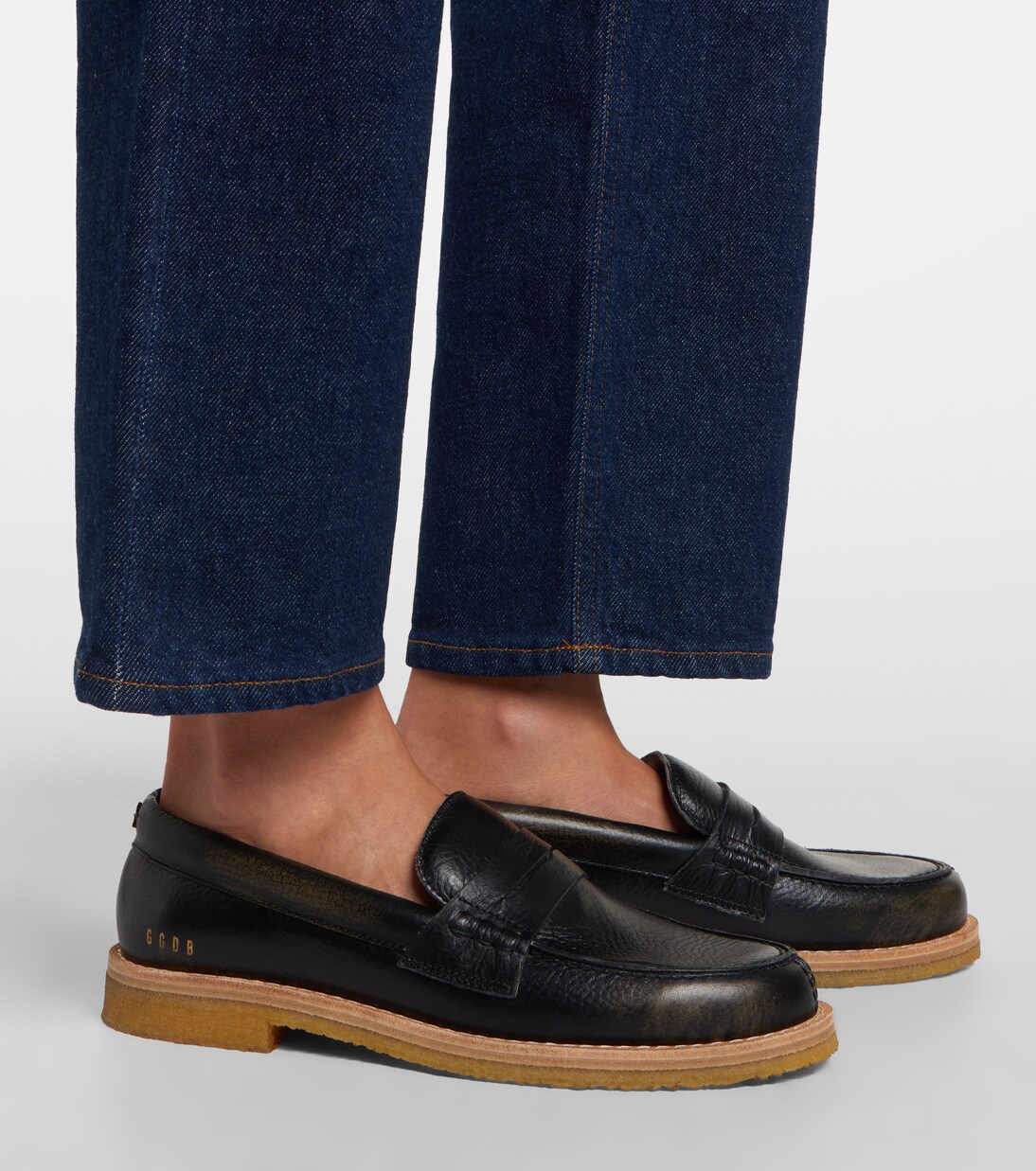 Jerry distressed leather penny loafers | Golden Goose