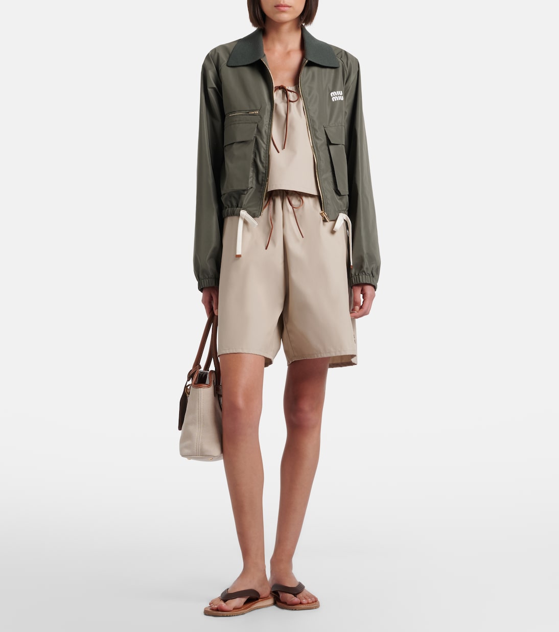 Veste blouson à logo | Miu Miu