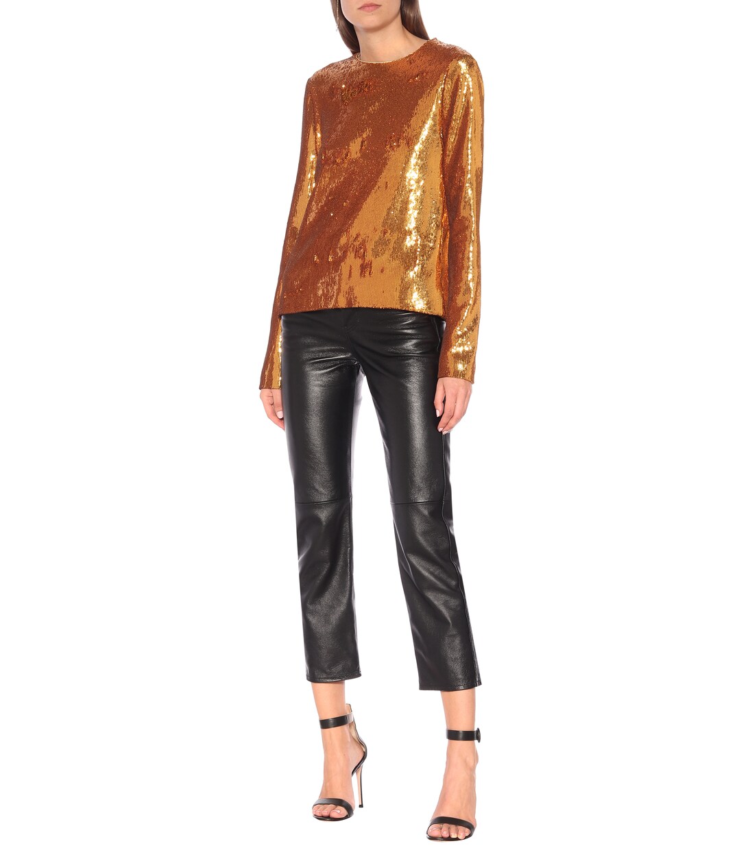 Top Gilded Clara mit Pailletten | Galvan