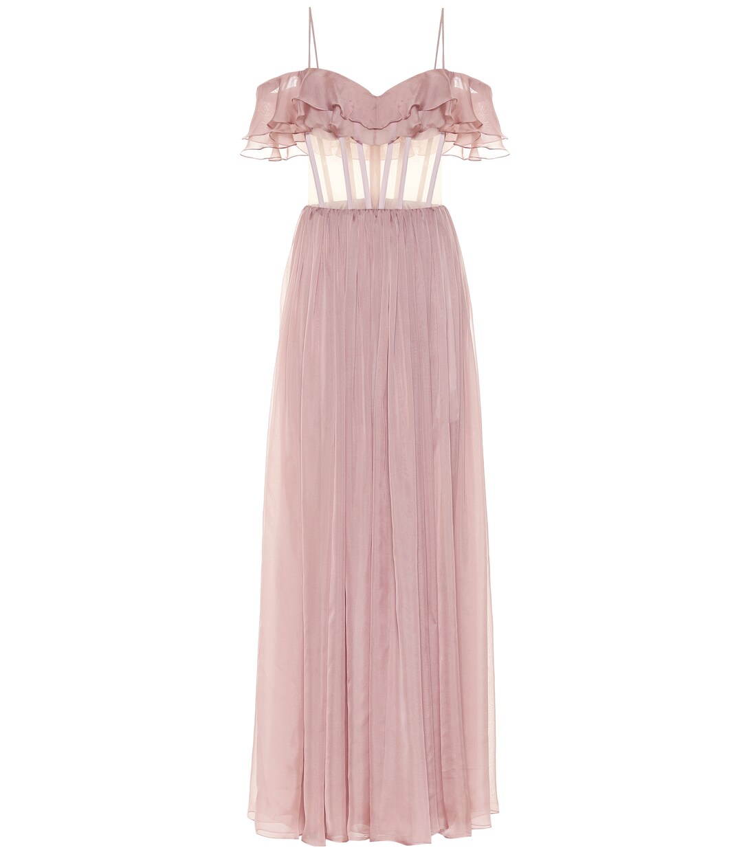 Off-Shoulder-Robe aus Seide | Rasario