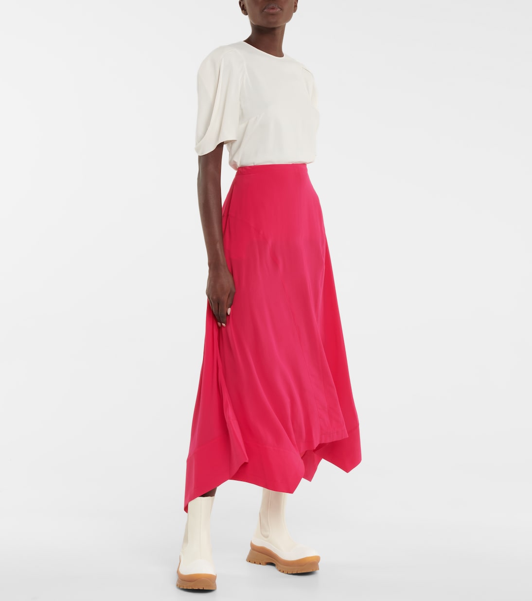 Naya silk midi skirt | Stella McCartney