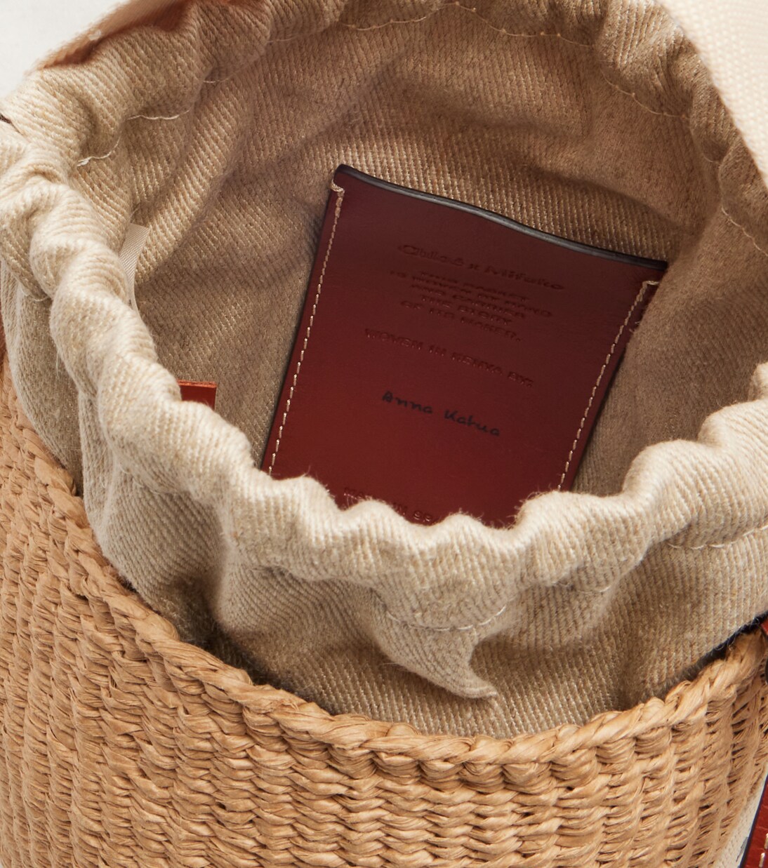 Bolso saco Woody Small de rafia | Chloé