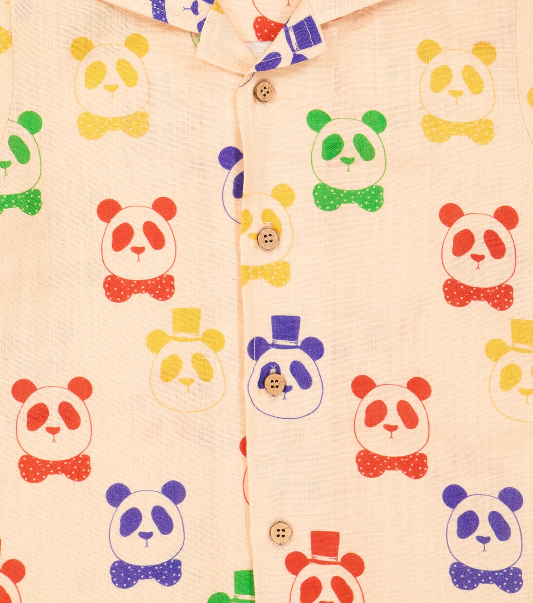 Printed linen and cotton shirt | Mini Rodini