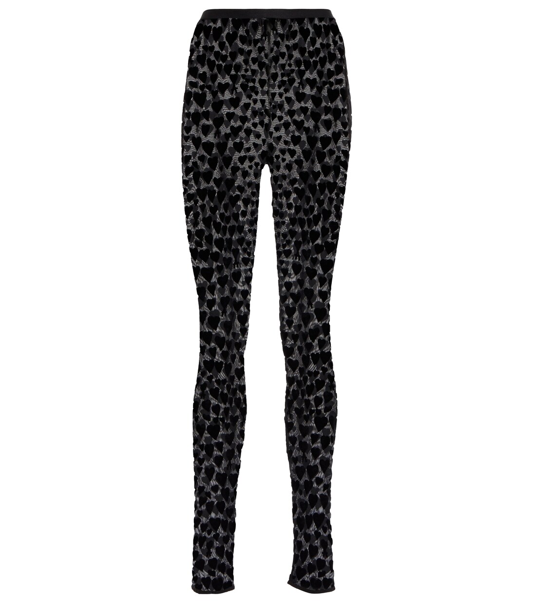 Flocked high-rise leggings | Ami Paris