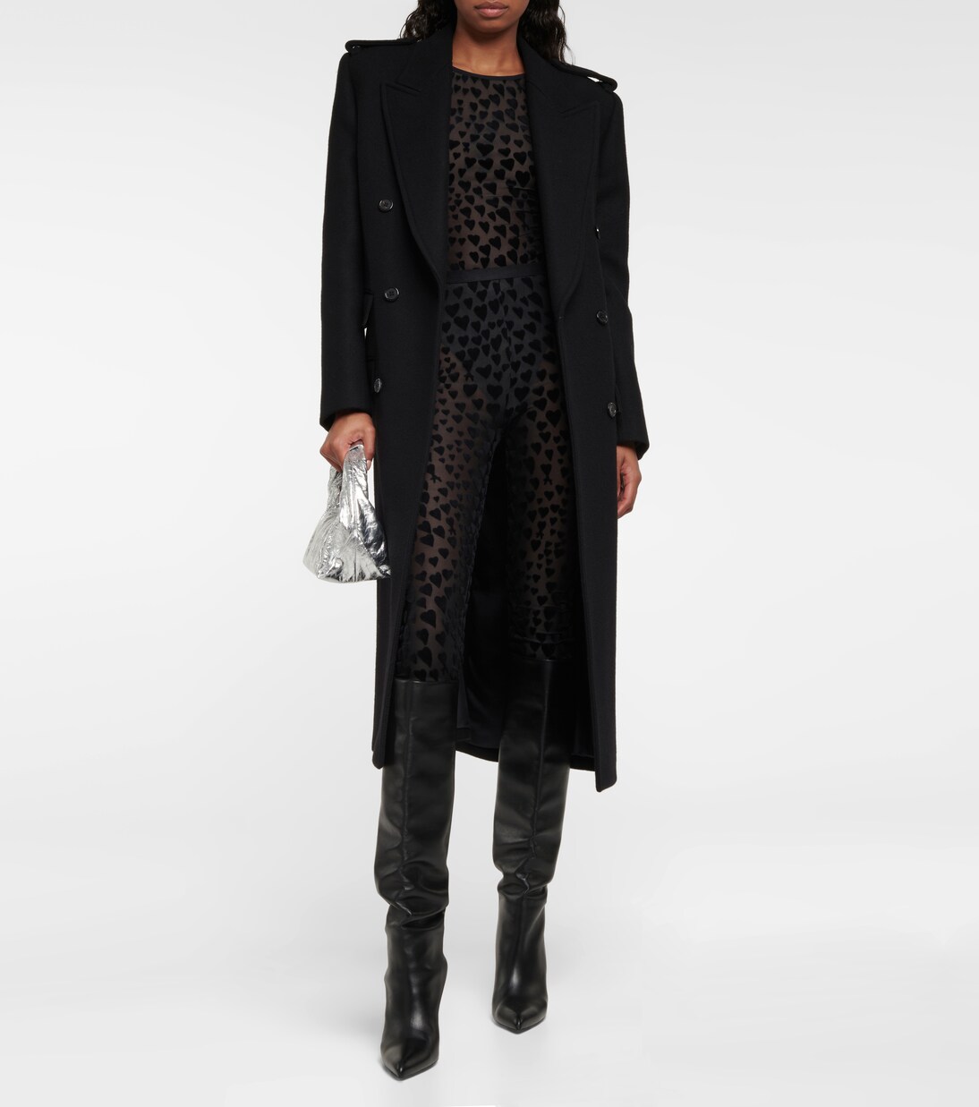 Flocked high-rise leggings | Ami Paris