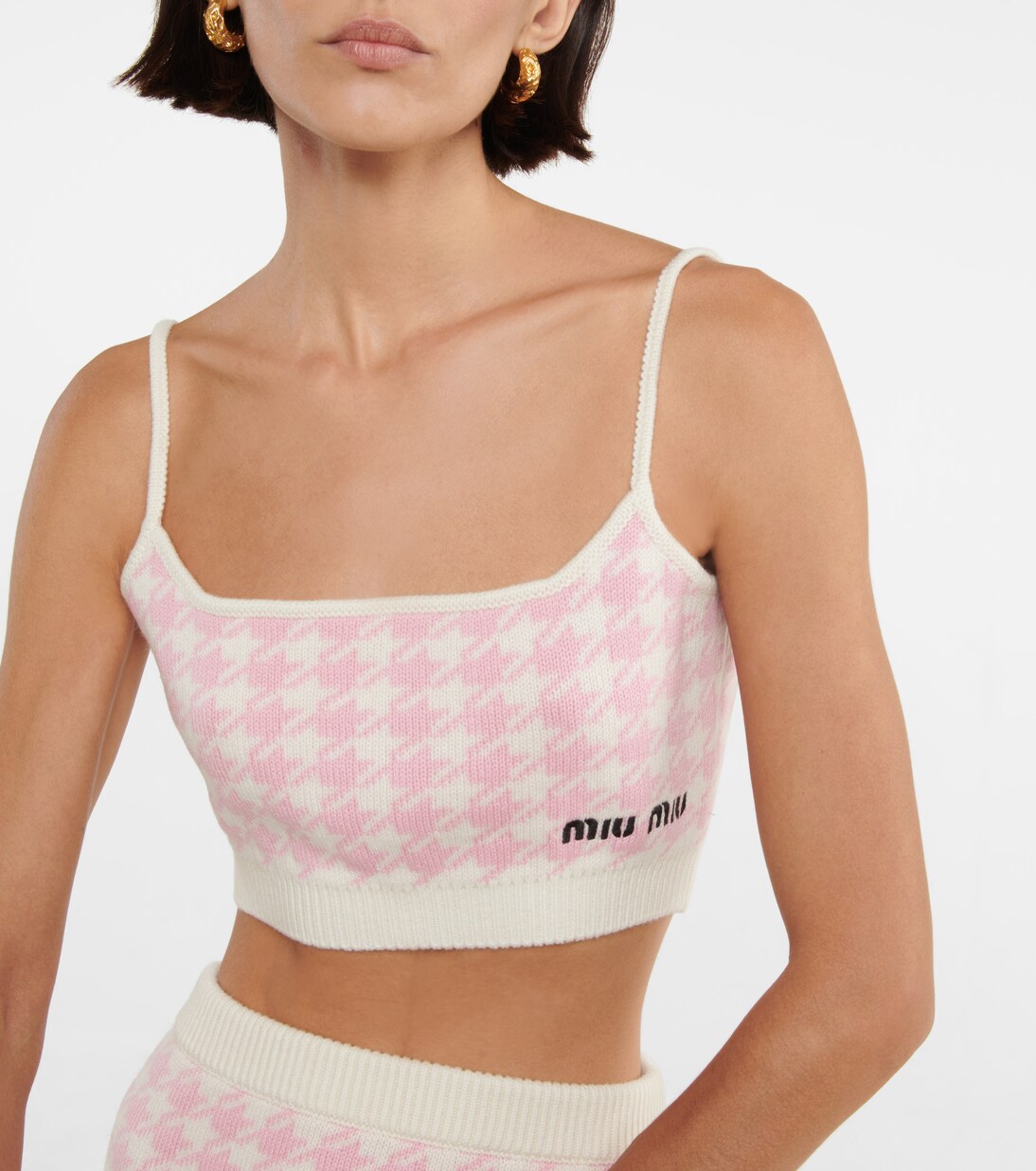 Cropped-Top aus Kaschmir | Miu Miu