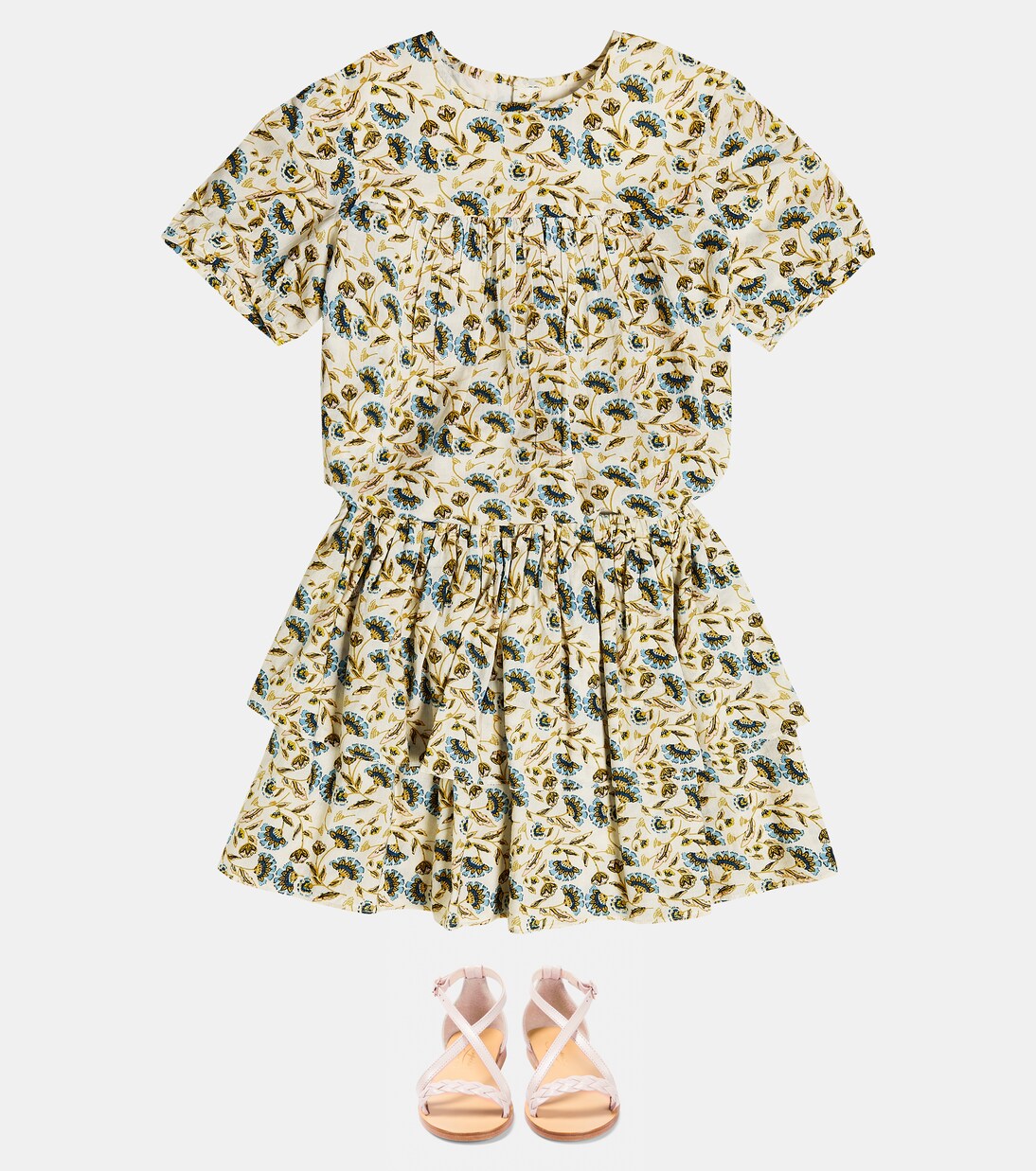 Jupe en coton à fleurs | Bonpoint