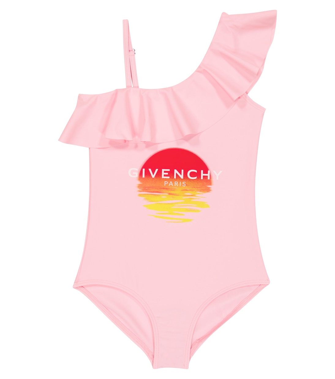 Asymmetric ruffled swimsuit | Givenchy Kids