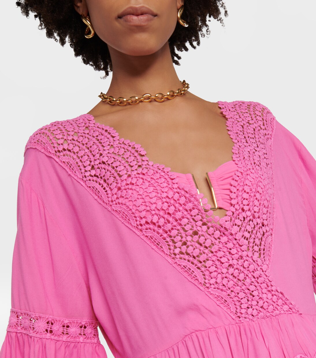 Cafetan Vanessa brodé en coton | Melissa Odabash