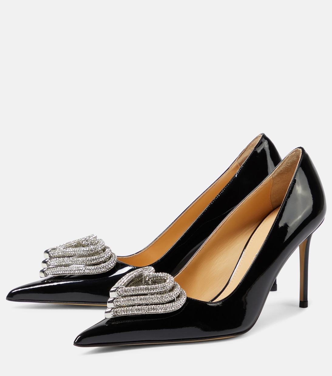 Verzierte Pumps Triple Heart aus Lackleder | Mach & Mach