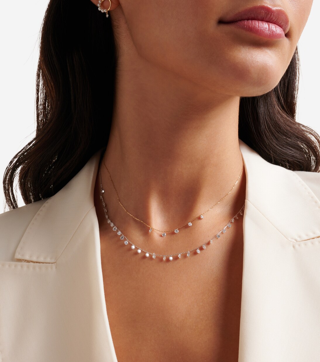 Halskette Danaé aus 18kt Weißgold mit Diamanten | Persée