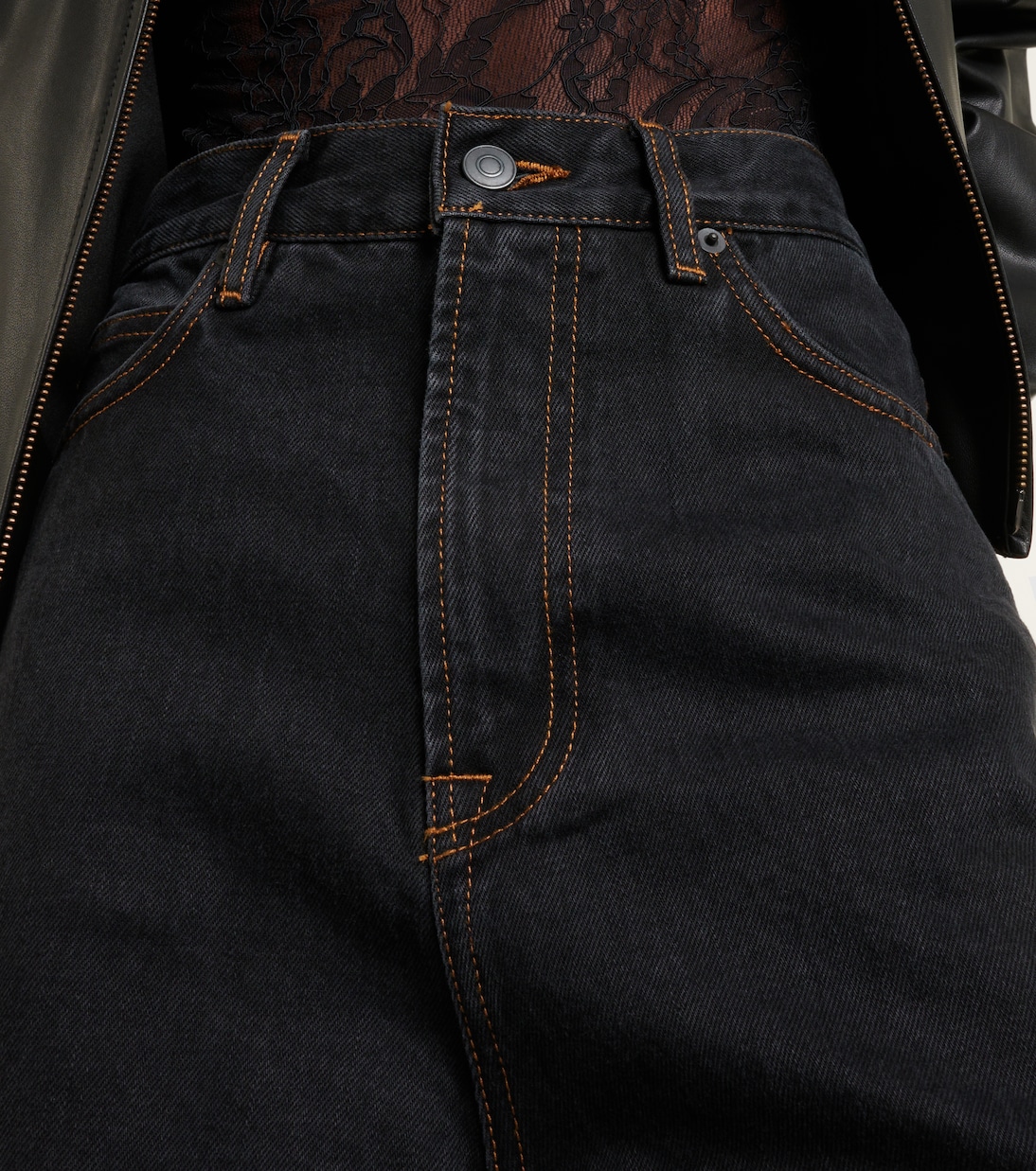 High-Rise Straight Jeans | Wardrobe.NYC